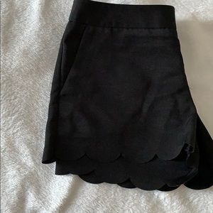 Scalloped shorts high waisted